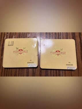 Montecruz Dunhill Yellow Metal Storage Tin - 10 Chicos (Set of 2)